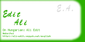 edit ali business card